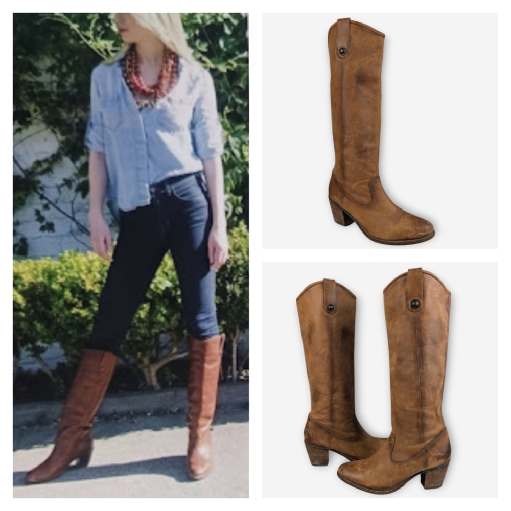 Frye Jackie Button Tall Boots EUC $428 Size 9.5B     S3215